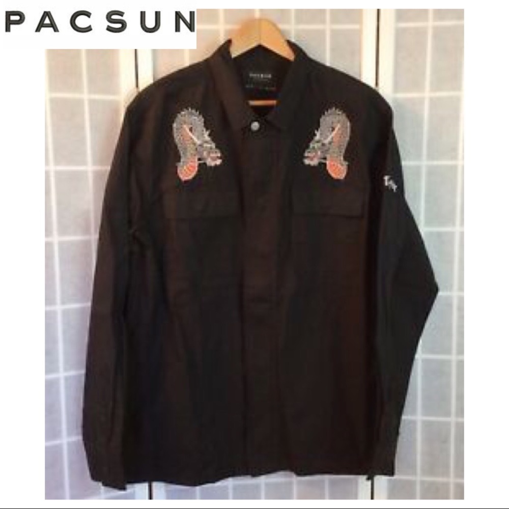 PacSun Dragon Anti-You Zip-Up Jacket